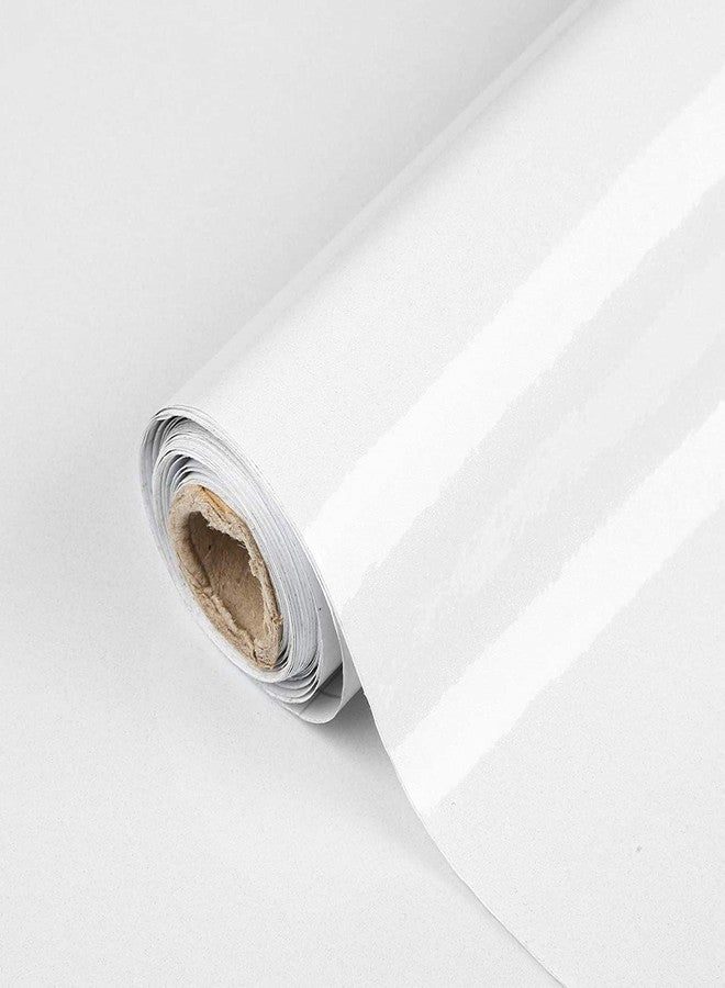 WISDOM White Wallpaper Stickers Contact Paper Decorative for Cabinets Countertops Kitchen Shelves Glossy Self Adhesive Film Peel and Stick Waterproof Removable Wallpaper (24 x 150 Inch) - Image 5